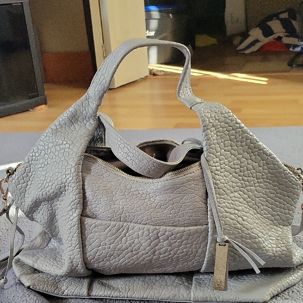 Two by Vince Camuto Textured Gray Hobo Bag